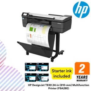 HP DesignJet T830 24-in (610-mm) Multifunction Printer (F9A28E)