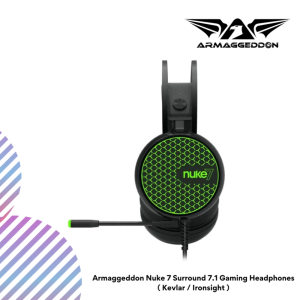 Armaggeddon Nuke 7 Surround 7.1 Gaming Headphones ( Kevlar / Ironsight )