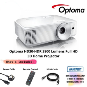 Optoma HD30-HDR 3800 Lumens Full HD 3D Home Projector
