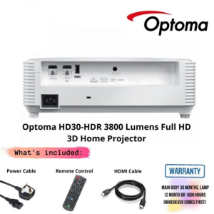 Optoma HD30-HDR 3800 Lumens Full HD 3D Home Projector