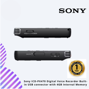 Sony ICD-PX470 Digital Voice Recorder Built-in USB connector with 4GB Internal Memory