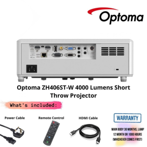 Optoma ZH406ST-W 4000 Lumens Short Throw Projector
