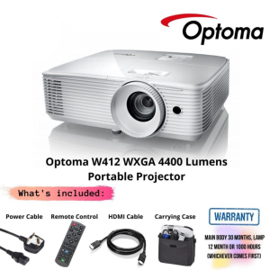 Optoma W412 WXGA 4400 Lumens Portable Projector
