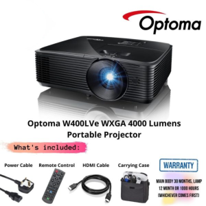Optoma W400LVe WXGA 4000 Lumens Portable Projector