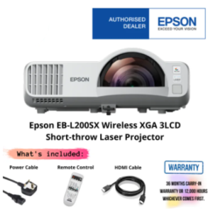 Epson EB-L200SX Wireless XGA 3LCD Short-throw Laser Projector