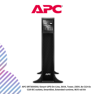 inc (22) APC Smart-UPS SRT 3000VA, 230V, LCD, rackmount w/kit, 8x IEC 60320 C13 & 2x IEC Jumpers & 2x IEC 60320 C19 outlets (SRT3000XLI)