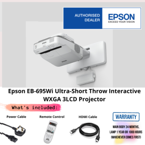 Epson EB-695Wi Ultra-Short Throw Interactive WXGA 3LCD Projector