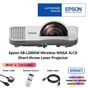 Epson EB-L200SW Wireless WXGA 3LCD Short-throw Laser Projector
