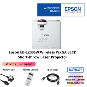 Epson EB-L200SW Wireless WXGA 3LCD Short-throw Laser Projector