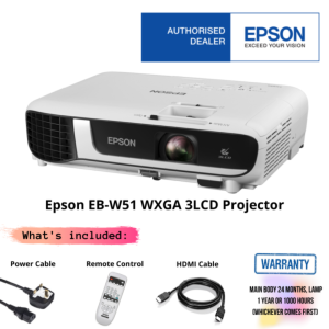 Epson EB-W51 WXGA 3LCD Projector
