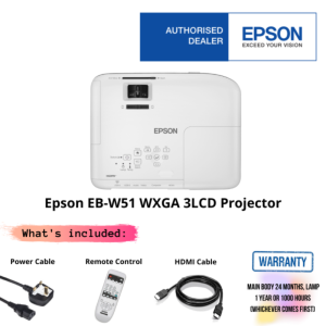 Epson EB-W51 WXGA 3LCD Projector