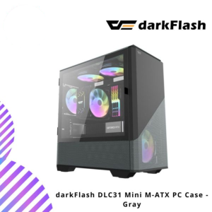 darkFlash DLC31 Mini M-ATX PC Case - Gray