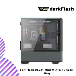 darkFlash DLC31 Mini M-ATX PC Case - Gray