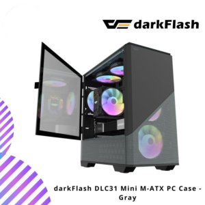 darkFlash DLC31 Mini M-ATX PC Case - Gray