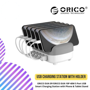 ORICO DUK-5P/ORICO DUK-10P 40W 5 Port USB Smart Charging Station with Phone & Tablet Stand