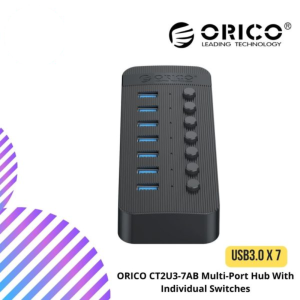 ORICO CT2U3-7AB Multi-Port Hub With Individual Switches