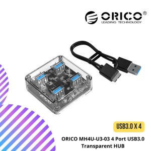 ORICO MH4U-U3-03 4 Port USB3.0 Transparent HUB