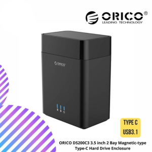 ORICO DS200C3 3.5 inch 2 Bay Magnetic-type Type-C Hard Drive Enclosure