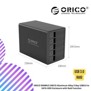 ORICO 9558RU3 ORICO Aluminum Alloy 5 Bay USB3.0 to SATA HDD Enclosure with Raid Function