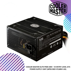 COOLER MASTER ELITE P500 230V - V3 ENTRY LEVEL ATX POWER SUPPLY UNIT (MPW-5001-PCABN1-UK)