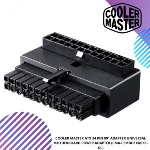 COOLER MASTER ATX 24 PIN 90° ADAPTER UNIVERSAL MOTHERBOARD POWER ADAPTER (CMA-CEMBO1XXBK1-GL)