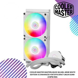 COOLER MASTER MASTERLIQUID ML240L ARGB WHITE EDITION V2 ENHANCED FOR EFFICIENCY (MLW-D24M-A18PW-RW)