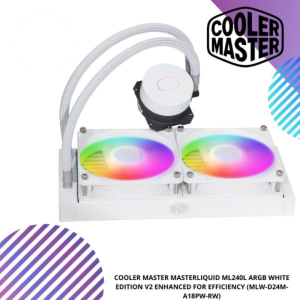 COOLER MASTER MASTERLIQUID ML240L ARGB WHITE EDITION V2 ENHANCED FOR EFFICIENCY (MLW-D24M-A18PW-RW)