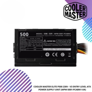 COOLER MASTER ELITE P500 230V - V3 ENTRY LEVEL ATX POWER SUPPLY UNIT (MPW-5001-PCABN1-UK)