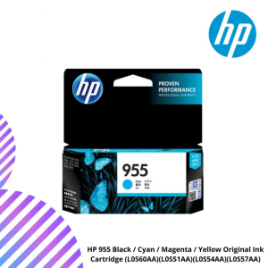 HP 955 Black / Cyan / Magenta / Yellow Original Ink Cartridge (L0S60AA)(L0S51AA)(L0S54AA)(L0S57AA)