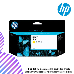 HP 72 130-ml DesignJet Ink Cartridge (Photo Black/Cyan/Magenta/Yellow/Gray/Matte Black)