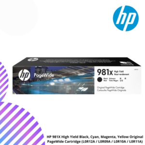 HP 981X High Yield Black, Cyan, Magenta, Yellow Original PageWide Cartridge (L0R12A / L0R09A / L0R10A / L0R11A)