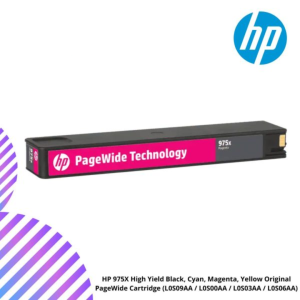 HP 975X High Yield Black, Cyan, Magenta, Yellow Original PageWide Cartridge (L0S09AA / L0S00AA / L0S03AA / L0S06AA)