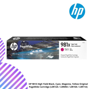 HP 981X High Yield Black, Cyan, Magenta, Yellow Original PageWide Cartridge (L0R12A / L0R09A / L0R10A / L0R11A)