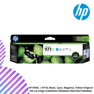 HP 970XL | 971XL Black, Cyan, Magenta, Yellow Original Ink Cartridge (CN625AA/CN626AA/CN627AA/CN628AA)