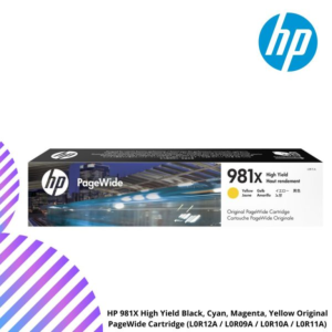 HP 981X High Yield Black, Cyan, Magenta, Yellow Original PageWide Cartridge (L0R12A / L0R09A / L0R10A / L0R11A)