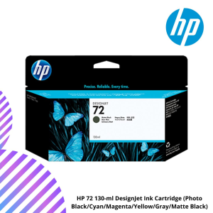 HP 72 130-ml DesignJet Ink Cartridge (Photo Black/Cyan/Magenta/Yellow/Gray/Matte Black)