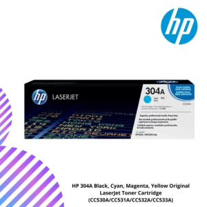 HP 304A Black, Cyan, Magenta, Yellow Original LaserJet Toner Cartridge (CC530A/CC531A/CC532A/CC533A)