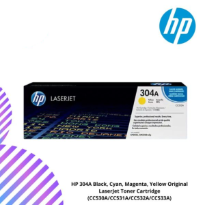 HP 304A Black, Cyan, Magenta, Yellow Original LaserJet Toner Cartridge (CC530A/CC531A/CC532A/CC533A)