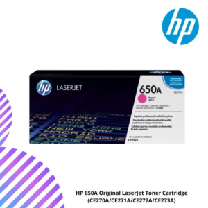 HP 650A Yellow, Cyan, Magenta, Black Original LaserJet Toner Cartridge (CE270A/CE271A/CE272A/CE273A)