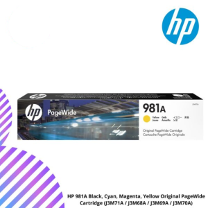 HP 981A Black, Cyan, Magenta, Yellow Original PageWide Cartridge (J3M71A / J3M68A / J3M69A / J3M70A)