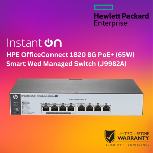 HPE OfficeConnect 1820 8G PoE+ (65W) Smart Wed Managed Switch (J9982A)