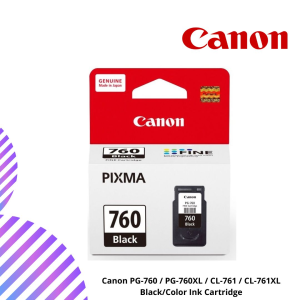 Canon PG-760 / PG-760XL / CL-761 / CL-761XL Black/Color Ink Cartridge
