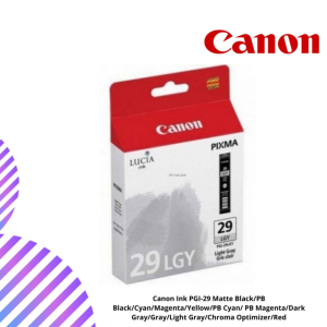 Canon Ink PGI-29 Matte Black/PB Black/Cyan/Magenta/Yellow/PB Cyan/ PB Magenta/Dark Gray/Gray/Light Gray/Chroma Optimizer/Red