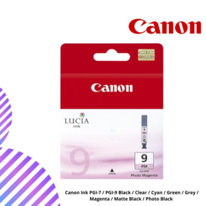 Canon Ink PGI-7 / PGI-9 Black / Clear / Cyan / Green / Grey / Magenta / Matte Black / Photo Black