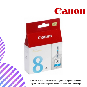 Canon PGI-5 / CLI-8 Black / Cyan / Magenta / Photo Cyan / Photo Magenta / Red / Green Ink Cartridge
