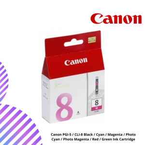 Canon PGI-5 / CLI-8 Black / Cyan / Magenta / Photo Cyan / Photo Magenta / Red / Green Ink Cartridge