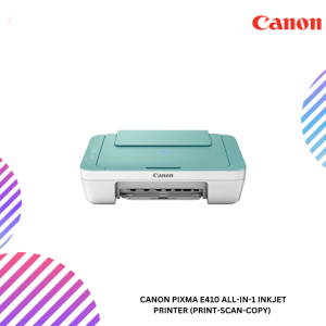 CANON PIXMA E410 ALL-IN-ONE INKJET PRINTER (PRINT-SCAN-COPY) Include Black & Color Ink [ NO WIFI]