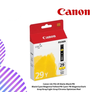 Canon Ink PGI-29 Matte Black/PB Black/Cyan/Magenta/Yellow/PB Cyan/ PB Magenta/Dark Gray/Gray/Light Gray/Chroma Optimizer/Red