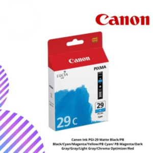 Canon Ink PGI-29 Matte Black/PB Black/Cyan/Magenta/Yellow/PB Cyan/ PB Magenta/Dark Gray/Gray/Light Gray/Chroma Optimizer/Red