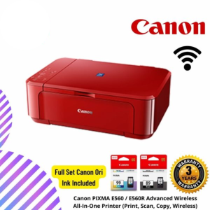 Canon PIXMA E560 / E560R Advanced Wireless All-In-One Printer (Print, Scan, Copy, Wireless)